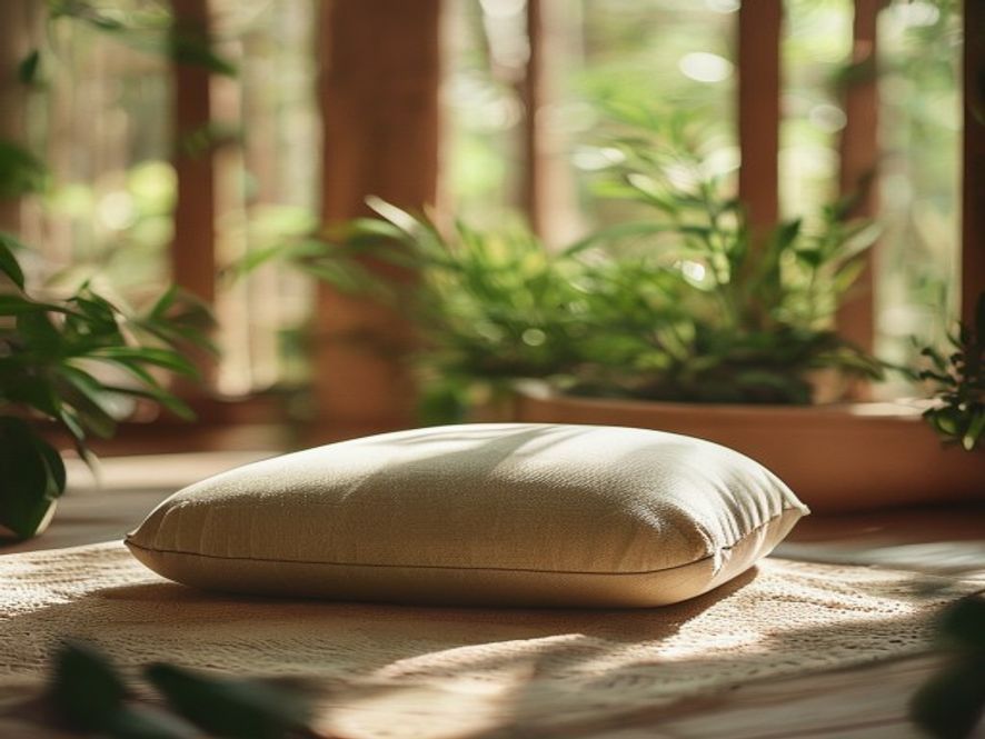 Meditation och fokus i minimalistisk miljö