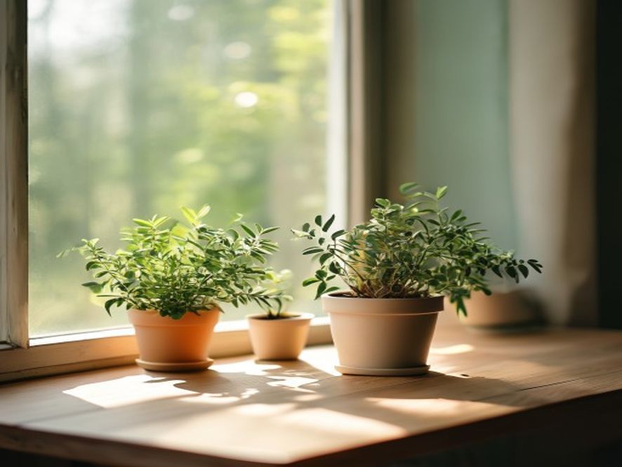 Plantas och naturlig miljö för andningsövning